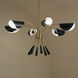 Arcus LED 39.25 inch Champagne Bronze with Black Chandelier Ceiling Light in Brushed Gold and Champagne Bronze